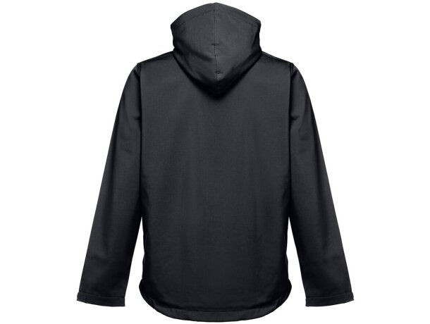 Chaqueta softshell zagreb con capucha removible para hombre Negro detalle 31