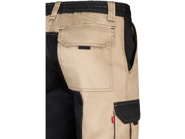 Pantalón sarga multibolsillos bicolor njord slim fit Beige detalle 7