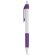 Bolígrafo con grip y clip en color morado