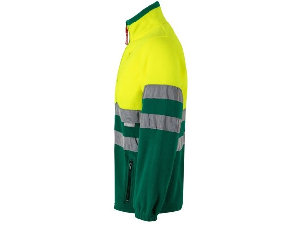 Chaqueta polar bicolor Eros con bandas reflectantes EN20471 Verde/Amarillo detalle 31