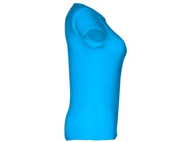 Camisetas manga corta corte entallado de algodón 150 g/m2 Thc Sofia Azul aqua detalle 21