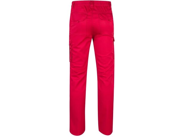 Pantalón lugh multibolsillos elástico con bolsillos de fuelle Rojo detalle 38