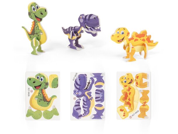 Puzzle 3d dinosaurio Dinosaurus en eva con embalaje kraft detalle 1