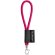 Lanyard tube short poliamida con mosquetón de 9 mm Rosa