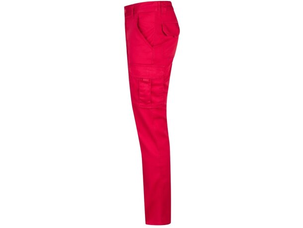 Pantalón lugh multibolsillos elástico con bolsillos de fuelle Rojo detalle 39