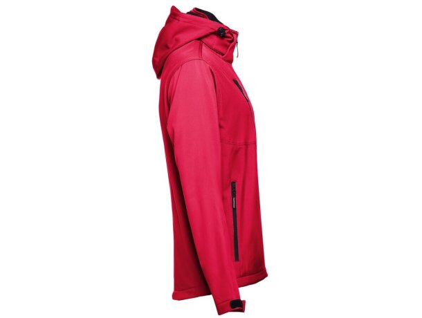 Chaqueta softshell thc zagreb ii con capucha extraíble unisex Rojo detalle 3