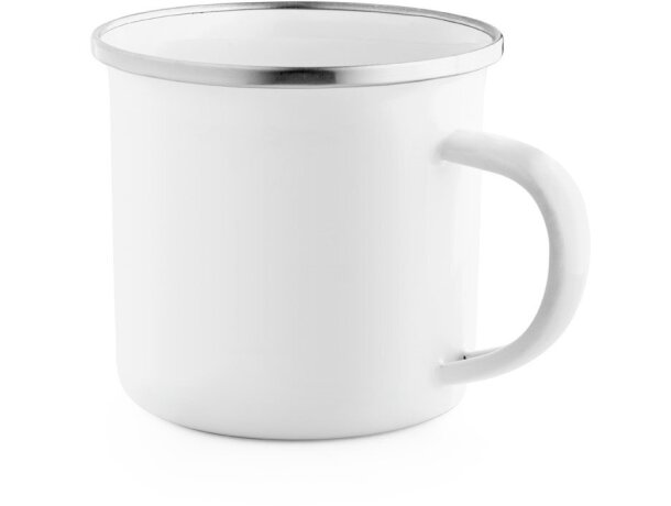 Taza vintage esmaltada blanca acero inoxidable 350ml Hi!dea Gotze SUB Blanco detalle 5