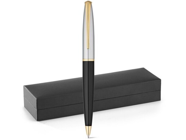 Bolígrafo clásico y elegante de metal con estuche acolchado Louvre barato