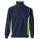 Sudadera de rizo bicolor Svarog cuello alto media cremallera Azul marino/Verde