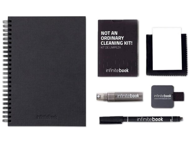 Kit infinitebook a5 planner texture con tapa dura reutilizable Negro detalle 7