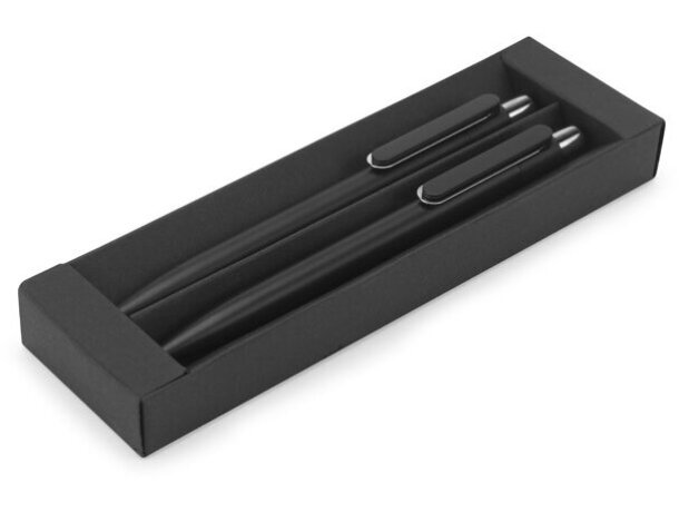Set bolígrafos Kylie aluminio reciclado con acabado mate Negro detalle 16
