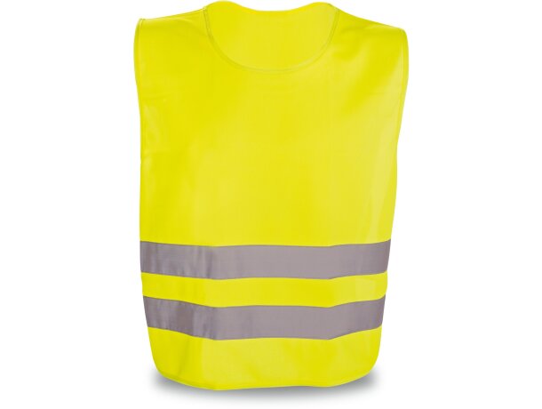 Chaleco en poliester de alta visibilidad barato amarillo