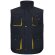 Chaleco acolchado bicolor multibolsillos unisex VL Nergal Azul marino/Amarillo