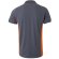 Polo piqué bicolor Supay manga corta con cuello en canalé Gris/Naranja detalle 20