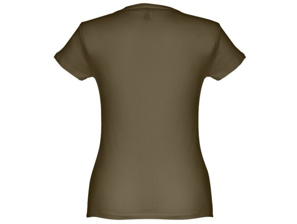 Camisetas manga corta corte entallado de algodón 150 g/m2 Thc Sofia Verde militar detalle 23