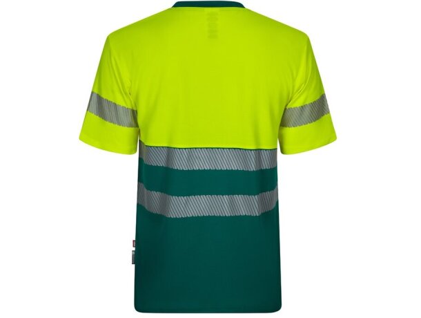 Camiseta de piqué bicolor Bastet de alta visibilidad Verde/Amarillo detalle 5