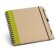 libreta de carton tamano a5 y boli a juego personalizada verde claro