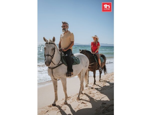 Polo Adam de algodón piqué cardado con cuello canalé detalle 1