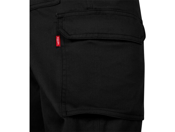 Pantalón de sarga multibolsillos Hermes con cintura elástica Negro detalle 71