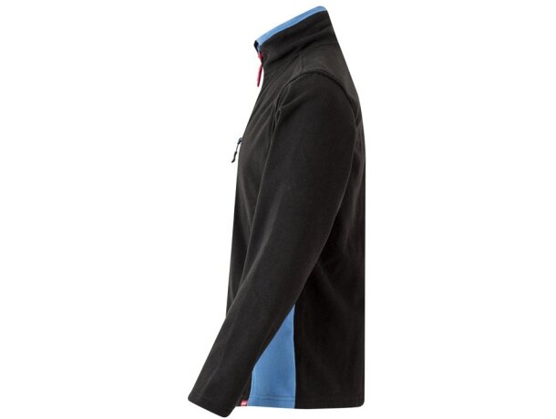 Chaqueta polar bicolor Geras con cinco bolsillos y cremallera Negro/Azul claro detalle 28