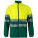 Chaqueta polar bicolor Eros con bandas reflectantes EN20471 Verde/Amarillo