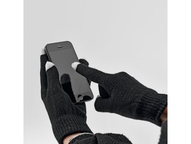 Guantes para pantalla táctil de invierno negro
