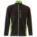 Chaqueta polar bicolor Geras con cinco bolsillos y cremallera Negro/Verde
