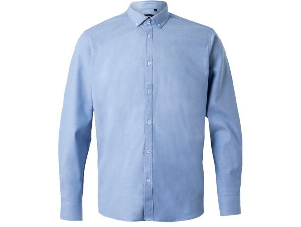Camisa Oxford Prithvi elástica manga larga para profesionales Azul detalle 19
