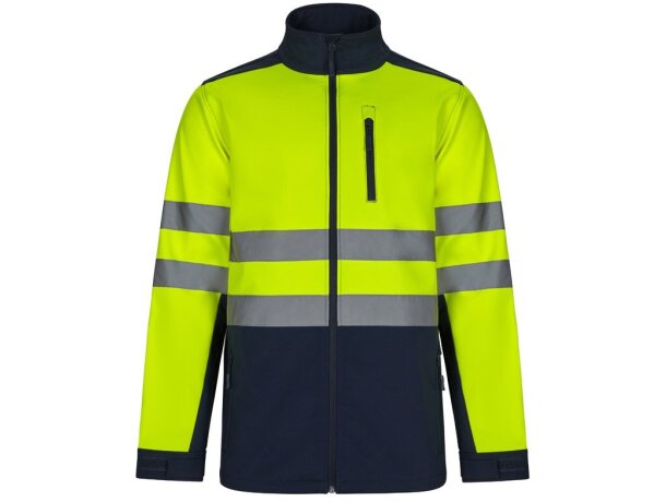 Chaqueta soft shell bicolor hestia large alta visibilidad Azul marino/Amarillo detalle 17