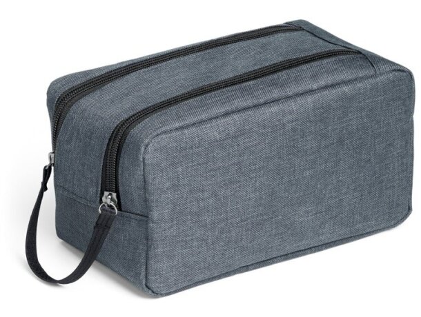 Neceser personalizado Wayne con cremalleras y compartimento forrado Azul detalle 6