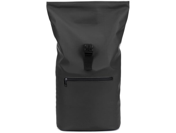 Mochila enrollable Portland con panel acolchado y asa trolley Negro detalle 17