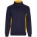 Sudadera de rizo bicolor Svarog cuello alto media cremallera Azul marino/Amarillo