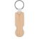 Llavero de bambú Shopz con moneda para carrito de supermercado Natural detalle 1