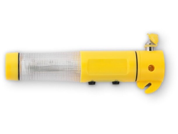 Martillo de emergencia con luz baliza y accesorios plástico Hi!dea Flashmer Amarillo detalle 2