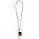 Set lanyard nautic long con anilla de 32 mm en poliamida Amarillo hexachrome/Rosa hexachrome