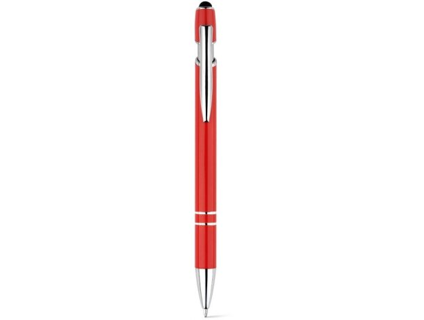 Bolígrafo Neil aluminio reciclado con puntero táctil Rojo detalle 18