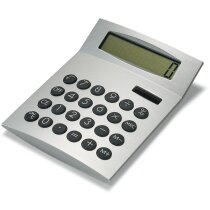 Calculadora básica de 8 dígitos cromado satinado personalizada