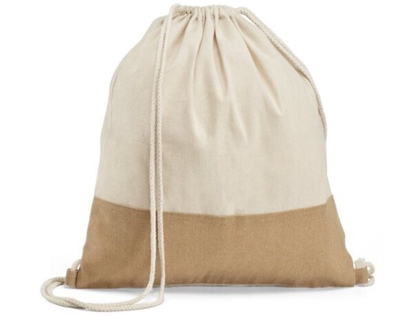 Mochila de cuerdas con asa 100% algodón yute 160 g/m2 detalle 3