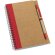 Bloc para notas en papel craft personalizada roja