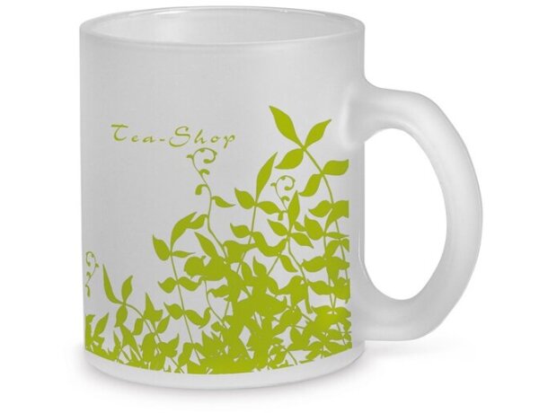 Kenny ii. taza de vidrio 340 ml blanco