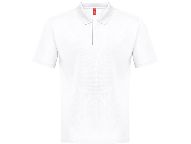 Polo técnico hombre THC Dynamic WH en poliéster reciclado Blanco detalle 3