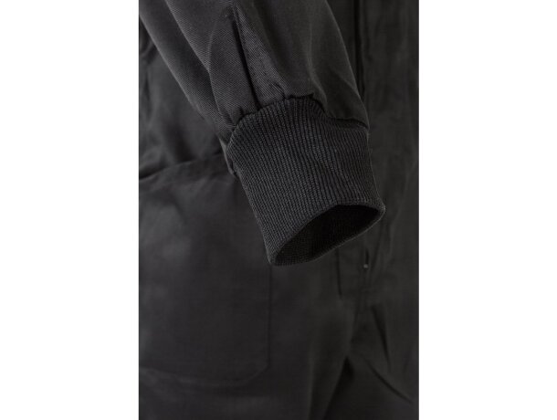 Mono de sarga yama con cremallera doble cursor y bolsillos Negro detalle 50