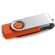 Pen drive usb claudius 4gb con acabado de goma y clip metálico Naranja
