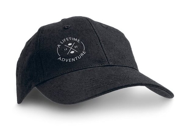 Gorra Christian de 6 paneles de gran calidad para adulto negro