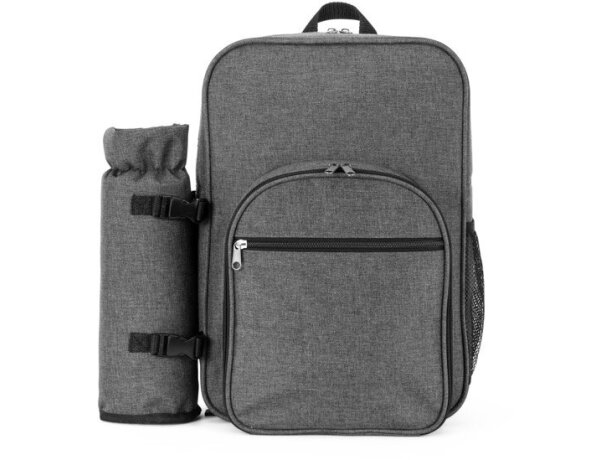 Mochila nevera whitsunday para pícnic con vajilla incluida Gris oscuro detalle 3