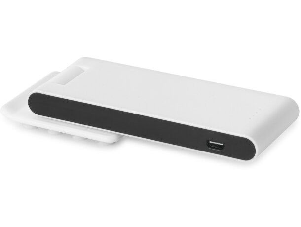 Batería portátil 3800 mAh ventosas con logo blanca Batería portátil 3800 mAh ventosas con logo blanca