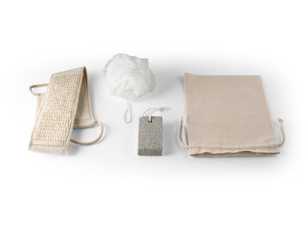 Set de baño 3 accesorios con piedra Hi!dea Conroy Natural detalle 2
