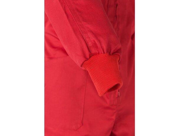 Mono de sarga yama con cremallera doble cursor y bolsillos Rojo detalle 39