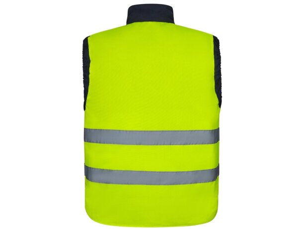 Chaleco acolchado reversible Diana con bolsillos y reflectantes Amarillo detalle 11