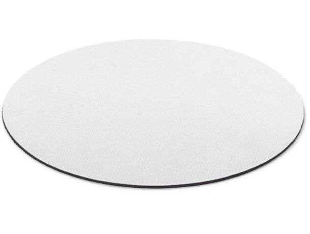 Alfombrilla de ratón redonda Blair Round con base de goma Blanco detalle 3
